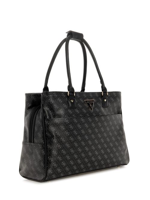 Guess Jesco Quattro G Shopper Tote Zwart | GUESS-SN30105