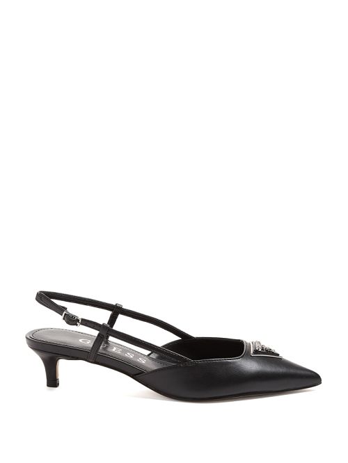 Guess Jesson Triangle Kitten Heels Zwart | GUESS-SN29857