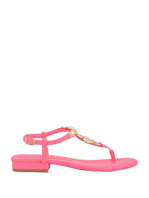 Guess Jiarella T-Strap Signature Sandal Roze | GUESS-SN29582