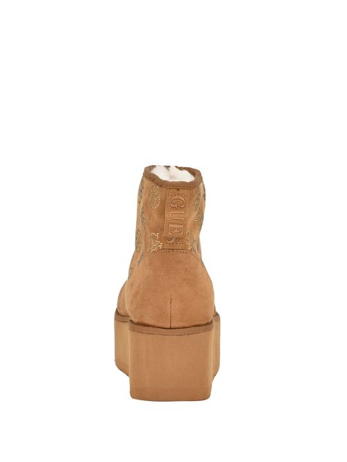 Guess Jilla Platform Faux-Suede Booties Beige | GUESS-SN29895