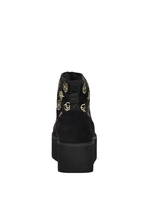 Guess Jilla Platform Faux-Suede Booties Zwart | GUESS-SN29893