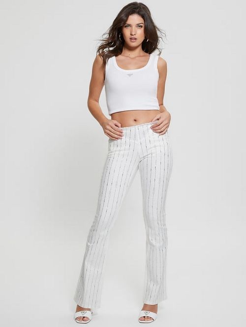 Guess Joe Flare Denim Pants Wit | GUESS-SN26648