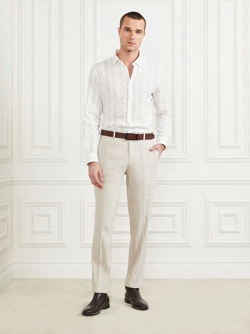 Guess Joe It Gauze Cotton Shirt Wit | GUESS-SN31132