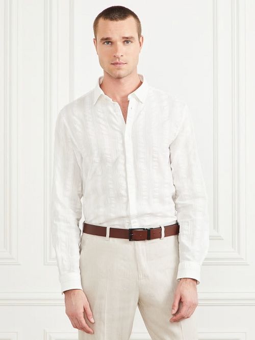 Guess Joe It Gauze Cotton Shirt Wit | GUESS-SN31132