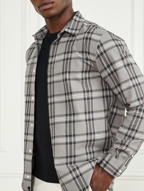 Guess Joe Plaid Shirt Zwart Wit | GUESS-SN31238