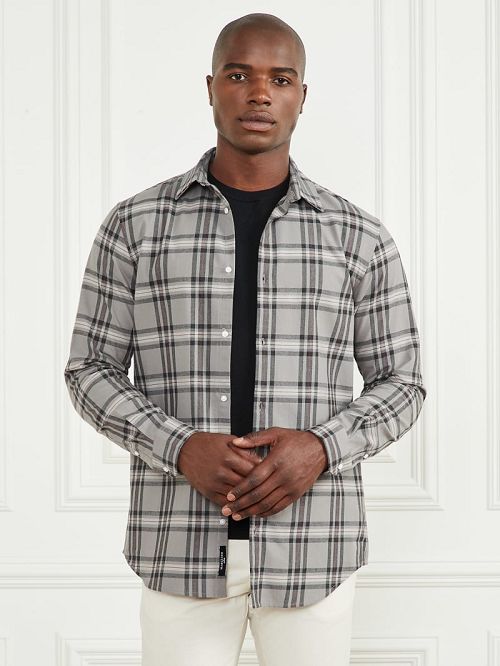 Guess Joe Plaid Shirt Zwart Wit | GUESS-SN31238