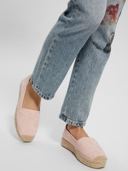 Guess Joelyn Espadrille Flats Beige | GUESS-SN29880