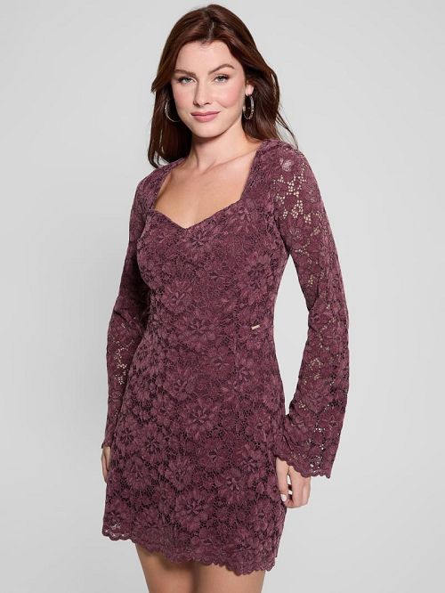 Guess Josephine Lace Dress Rood | GUESS-SN26932