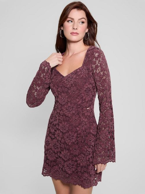 Guess Josephine Lace Dress Rood | GUESS-SN26932