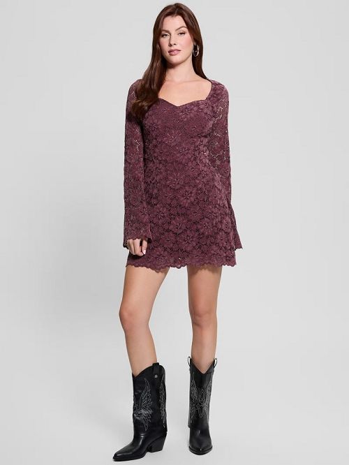Guess Josephine Lace Dress Rood | GUESS-SN26932