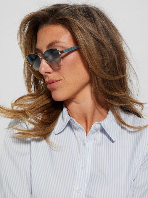 Guess Josey Butterfly Peony Sunglasses Goud | GUESS-SN30086