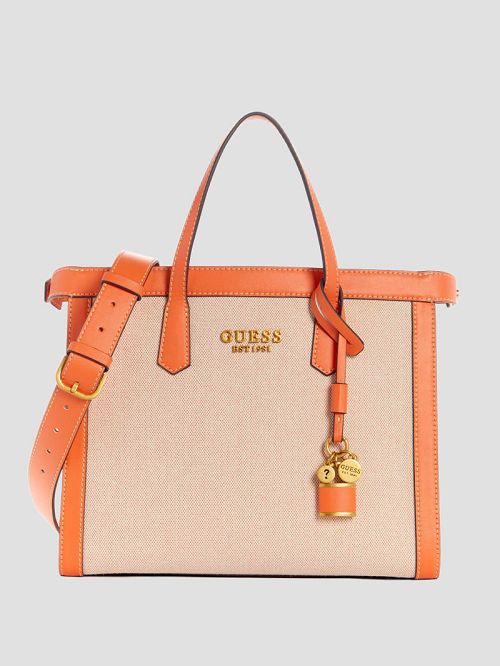 Guess Jovie Society Satchel Oranje | GUESS-SN29208