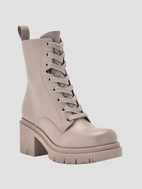 Guess Juel Lace-Up Booties Beige | GUESS-SN29945