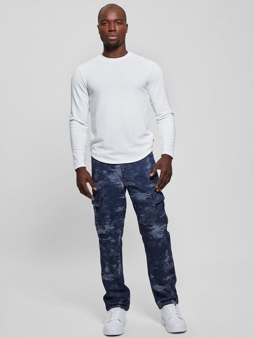 Guess Julianne Denim Cargo Pants Blauw | GUESS-SN30455