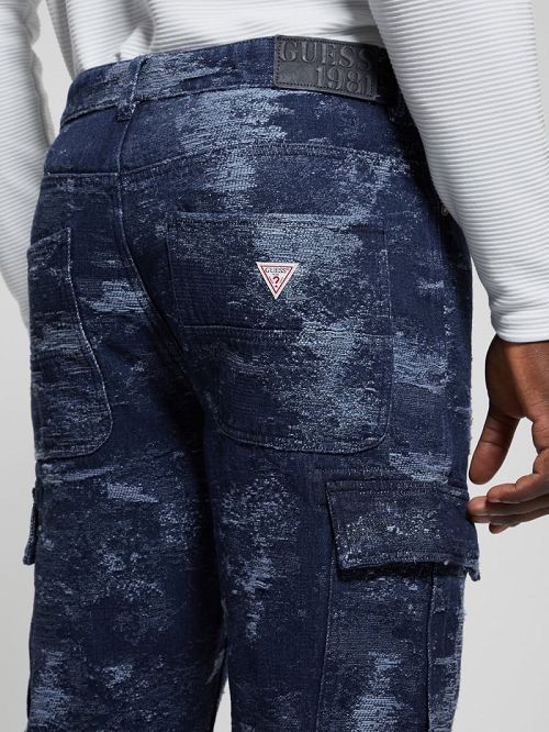Guess Julianne Denim Cargo Pants Blauw | GUESS-SN30455