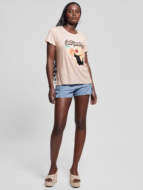 Guess Just Peachy Easy Tee Roze | GUESS-SN27108