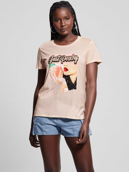Guess Just Peachy Easy Tee Roze | GUESS-SN27108