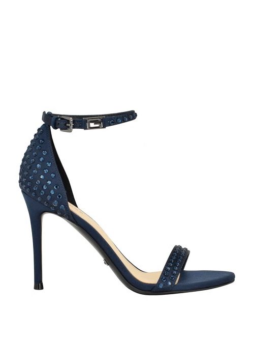 Guess Kabaile Rhinestone Heels Blauw | GUESS-SN29682