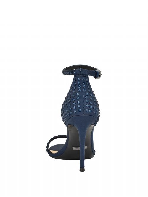 Guess Kabaile Rhinestone Heels Blauw | GUESS-SN29682
