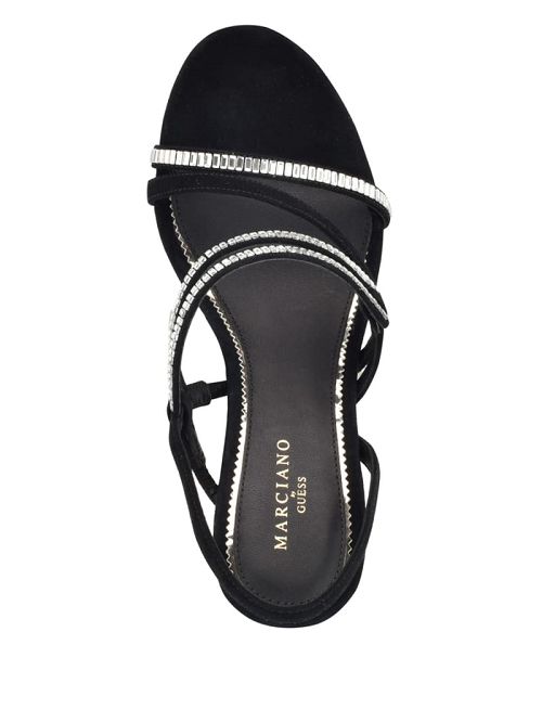 Guess Kaden Crystal Strappy Heel Zwart | GUESS-SN29759