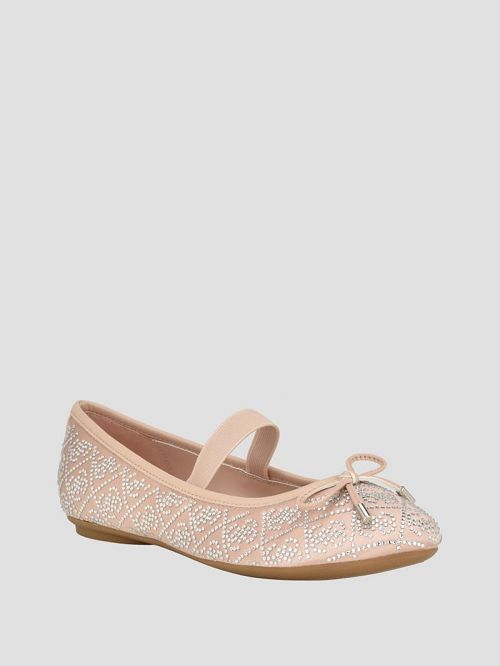 Guess Kairo Single-Strap Ballet Flats Beige | GUESS-SN29884