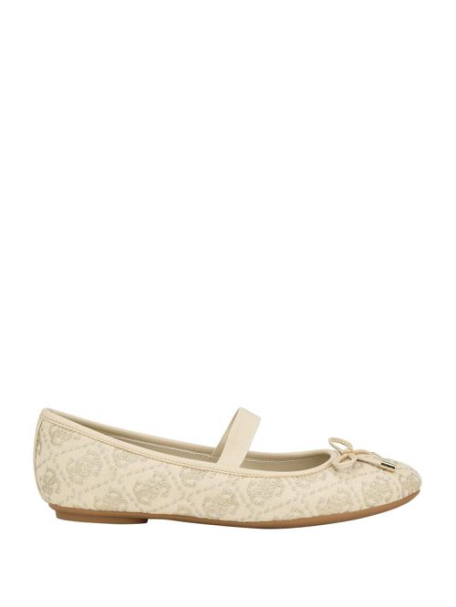 Guess Kairoe Single-Strap Ballet Flats Goud | GUESS-SN29883
