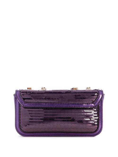 Guess Kaska Sequin Convertible Mini Crossbody Paars | GUESS-SN28818
