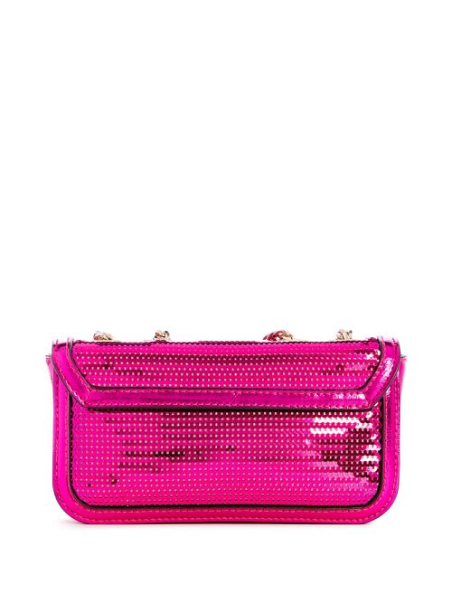 Guess Kaska Sequin Convertible Mini Crossbody Roze | GUESS-SN28881