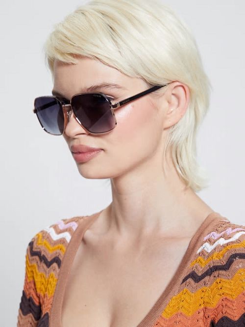 Guess Katelyn Metal Rim Signature Sunglasses Blauw | GUESS-SN30070