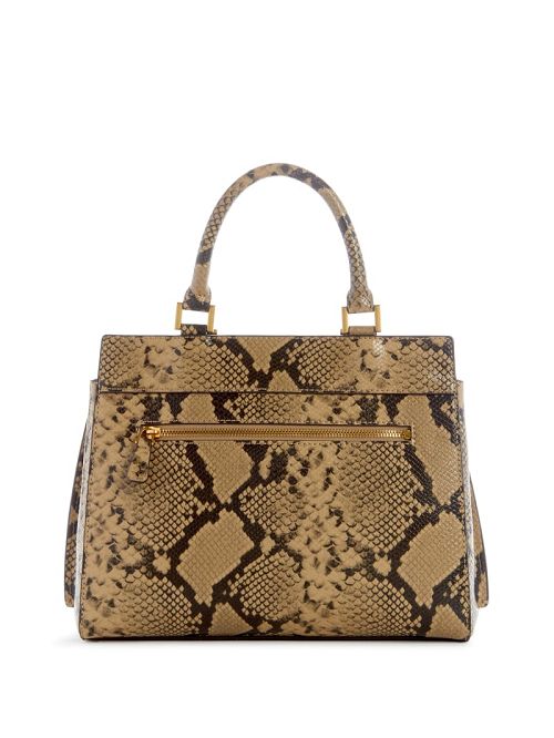 Guess Katey Snakeskin Luxury Satchel Groen | GUESS-SN29211