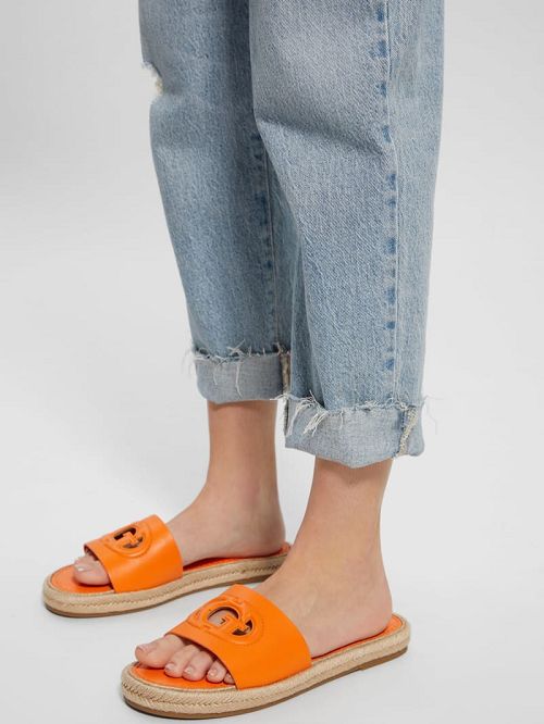 Guess Katica Espadrille Sandals Oranje | GUESS-SN29697