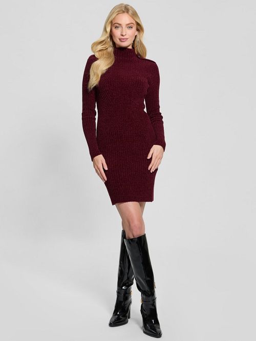 Guess Keily Mock Neck Sweater Dress Rood | GUESS-SN26814