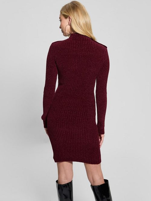 Guess Keily Mock Neck Sweater Dress Rood | GUESS-SN26814