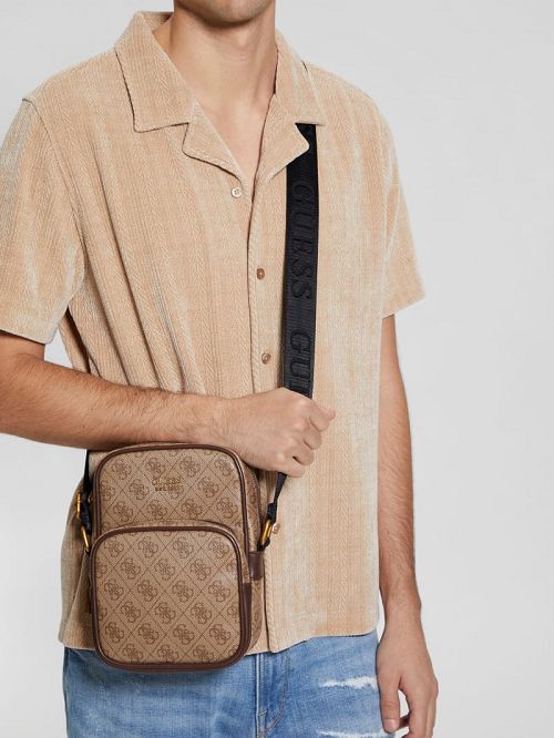 Guess Keith Quattro G Camera Bag Bruin | GUESS-SN31736