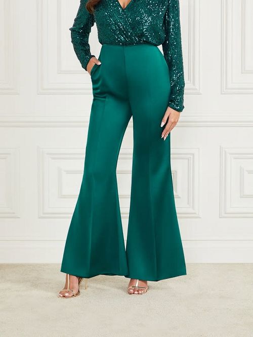 Guess Kellis Flare Pant Groen | GUESS-SN28203