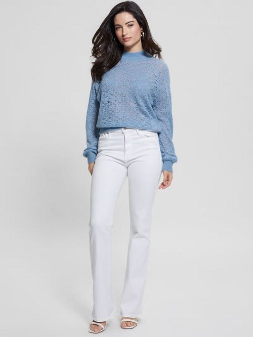 Guess Kensley Open-Knit Sweater Blauw | GUESS-SN27613