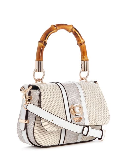 Guess Kerima Bamboo Mini Shoulder Bag Wit | GUESS-SN28758