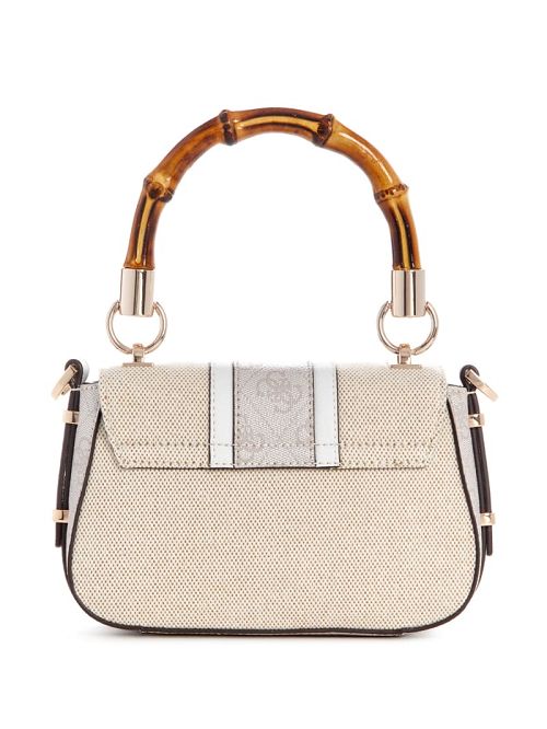 Guess Kerima Bamboo Mini Shoulder Bag Wit | GUESS-SN28758