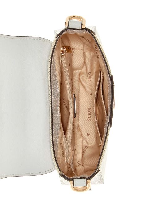 Guess Kerima Bamboo Mini Shoulder Bag Wit | GUESS-SN29161