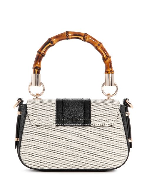 Guess Kerima Bamboo Mini Shoulder Bag Zwart | GUESS-SN29127