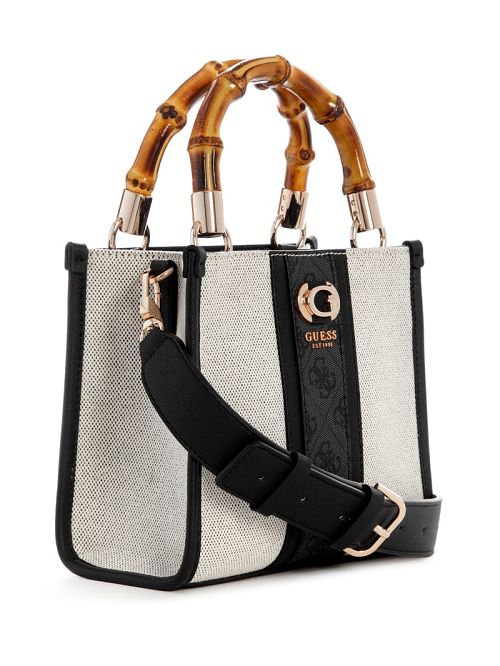 Guess Kerima Bamboo Mini Tote Zwart | GUESS-SN29425