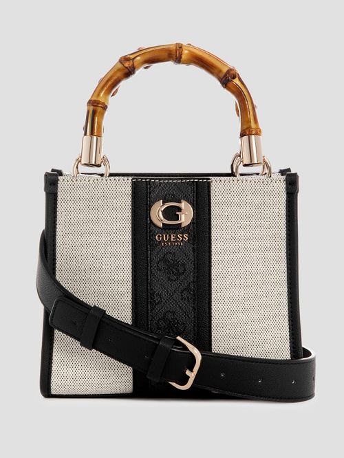 Guess Kerima Bamboo Mini Tote Zwart | GUESS-SN29425