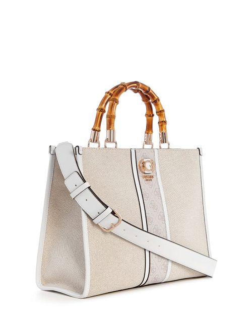 Guess Kerima Bamboo Tote Wit | GUESS-SN28727