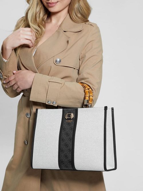 Guess Kerima Bamboo Tote Zwart | GUESS-SN28718