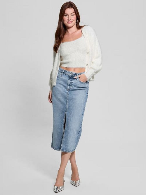 Guess Keyla Fuzzy Cardigan Wit | GUESS-SN27701