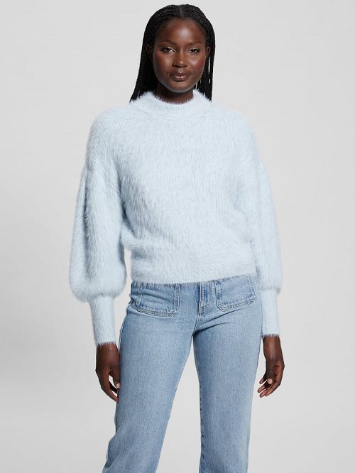 Guess Keyla Fuzzy Sweater Blauw | GUESS-SN27634