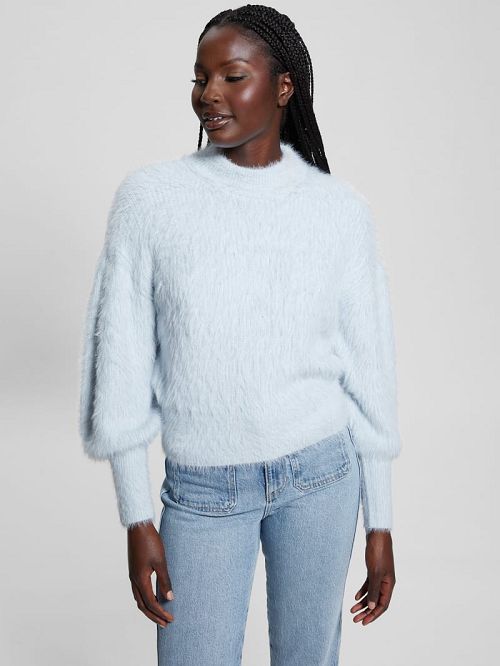 Guess Keyla Fuzzy Sweater Blauw | GUESS-SN27634