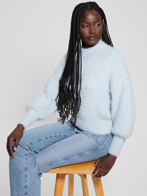 Guess Keyla Fuzzy Sweater Blauw | GUESS-SN27634