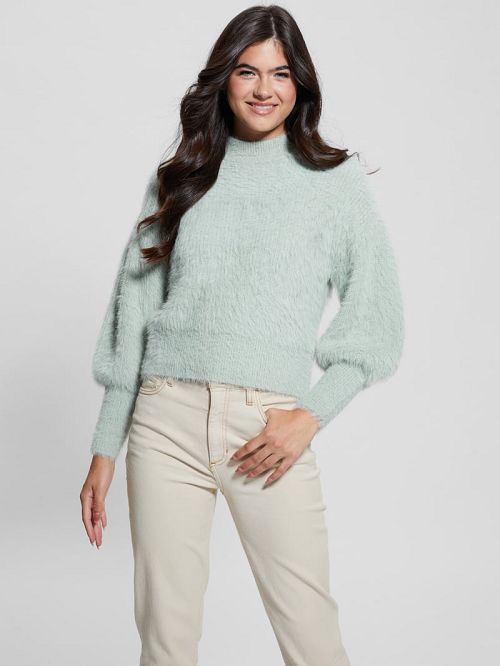 Guess Keyla Fuzzy Sweater Groen | GUESS-SN27755