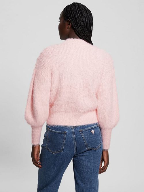 Guess Keyla Fuzzy Sweater Roze | GUESS-SN27517